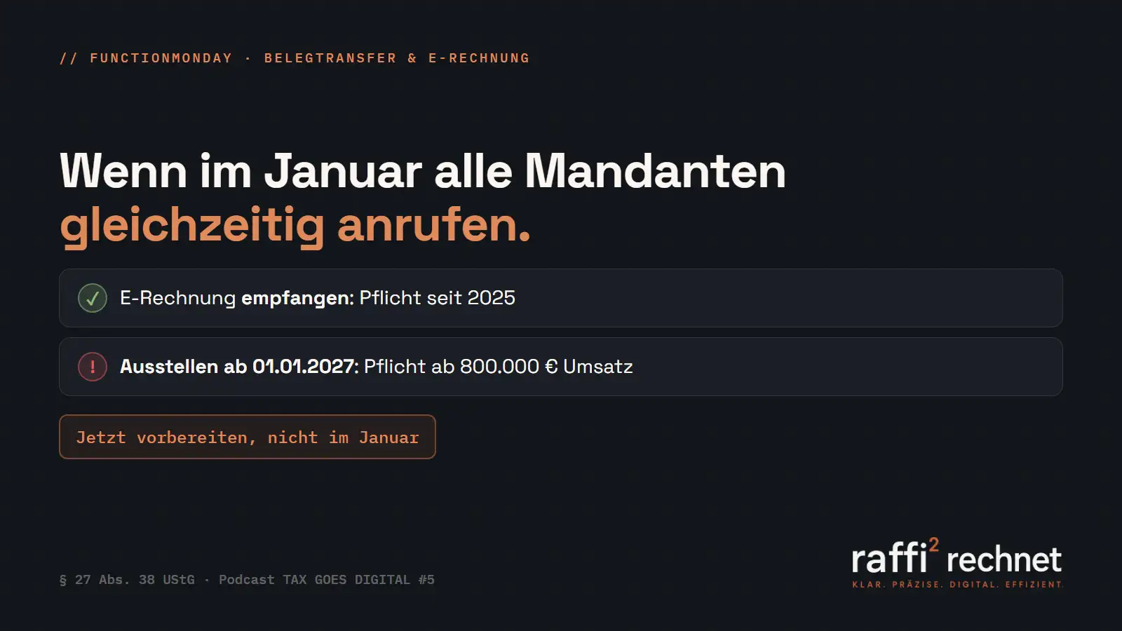 Cover: Wenn im Januar alle Mandanten gleichzeitig anrufen