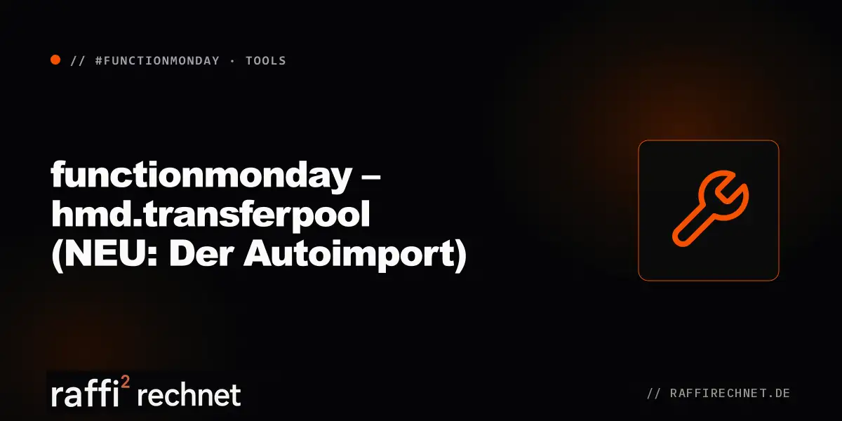 Cover: functionmonday – hmd.transferpool (NEU: Der Autoimport)