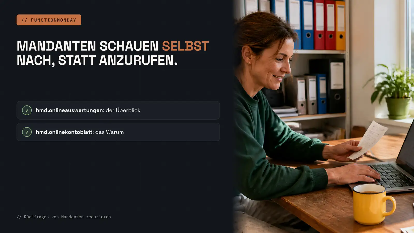 Cover: hmd.onlinekontoblatt: Mandanten schauen selbst nach, statt anzurufen