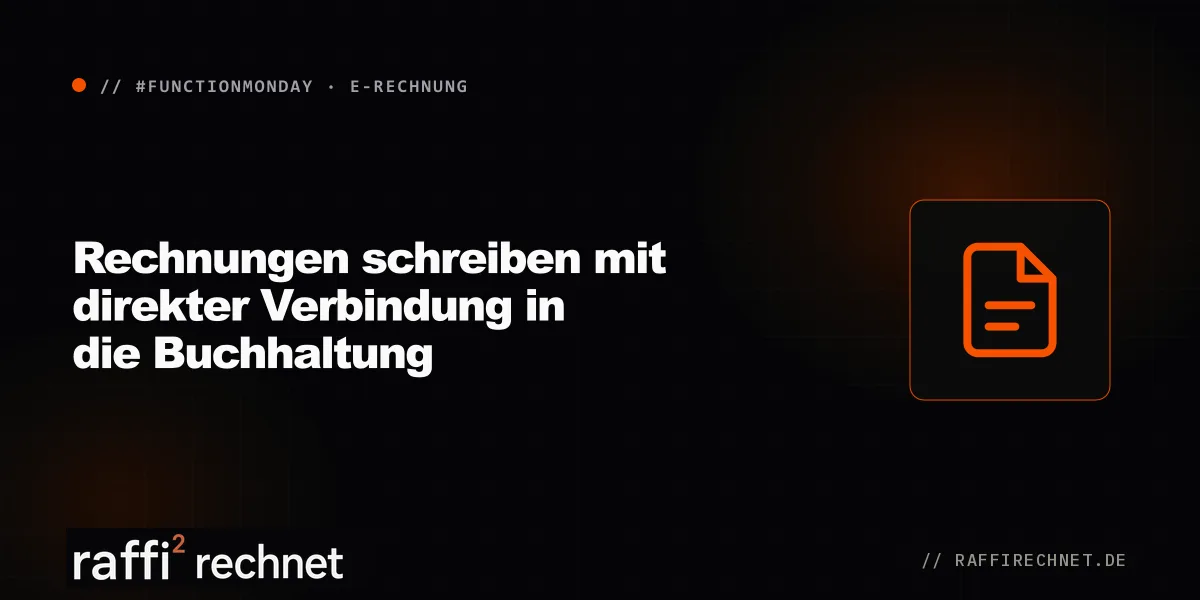 Rechnungen schreiben mit direkter Verbindung in die Buchhaltung