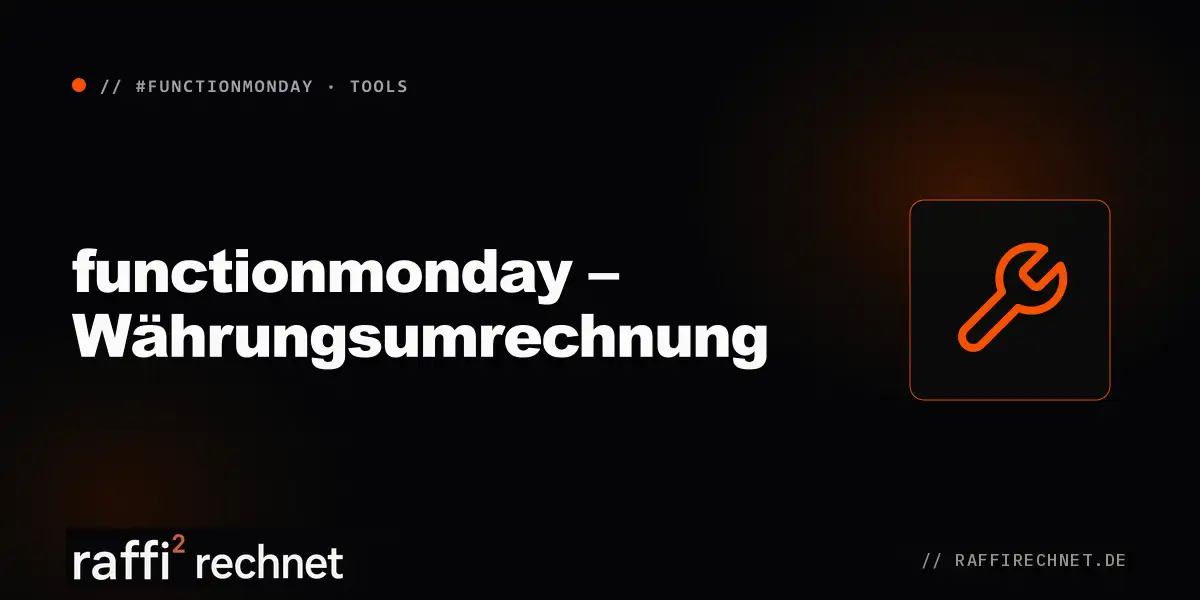 Cover: functionmonday – Währungsumrechnung