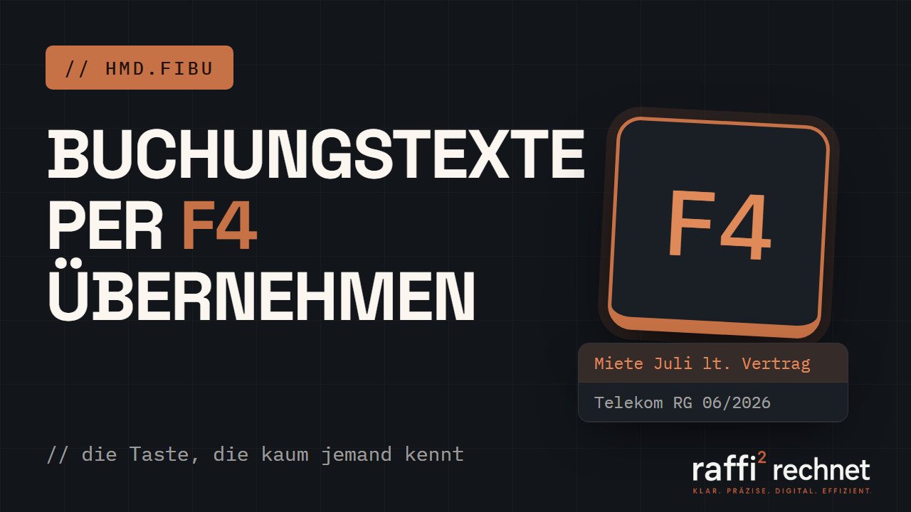 Video: Letzte Buchungstexte per F4 übernehmen in der hmd.fibu